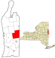 Washington County New York incorporated and unincorporated areas Hebron highlighted