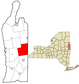 Location in Washington County and the state of New York.