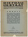 "The woman and the state" (German "Die Frau im Staat")