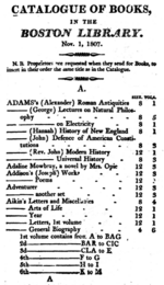 1807 BostonLibrary catalogue