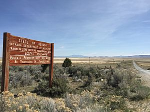 2015-04-04 11 10 20 Entrance to the Franklin Lake Wildlife Management Area in Ruby Valley, Nevada