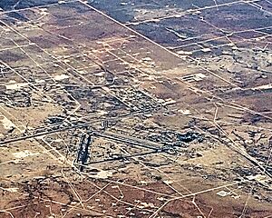 Aerial photo of the town, October 2021