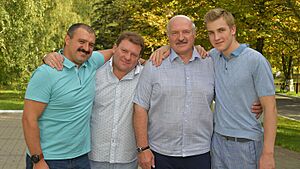 Alexander Lukashenko with his sons