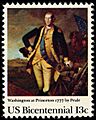 American Bicentennial Washington at Princeton 13c 1977 issue U.S. stamp