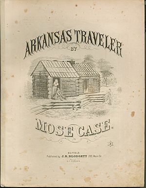 Arkansas Traveler by Mose Case, sheet music cover, c. 1863.jpg