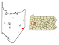 Armstrong County Pennsylvania Incorporated and Unincorporated areas Atwood Highlighted