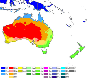 Australia-Oceania Köppen Map