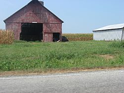Barns near Hovey Lake