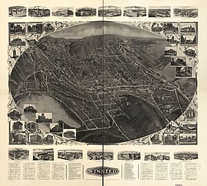 Bird's eye view of Winsted, Connecticut 1908. LOC 75693170
