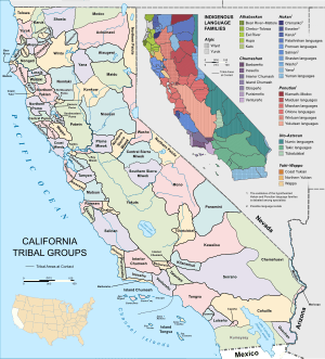 California tribes and languages at contact