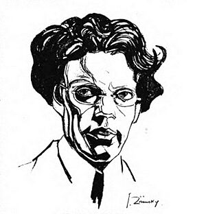 Caricature of G. Papini
