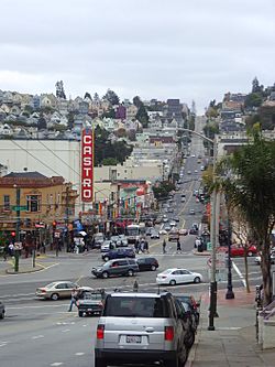 Castro Street, with the Castro Theatre on the left