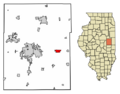 Champaign County Illinois Incorporated and Unincorporated areas St. Joseph Highlighted