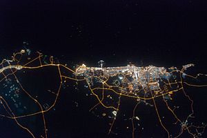 City of Dubai at Night, United Arab Emirates