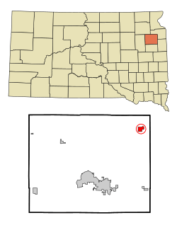 Location in Codington County and the state of South Dakota