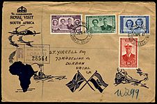 Cover Bechuanaland Protectorate 1947 Royal Visit