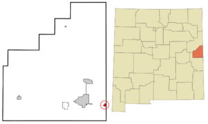 Location of Texico, New Mexico