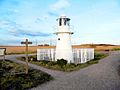 East Usk Lighthouse at Newport Wetlands RSPB Nature Reserve Facing Eastwards Towards Bird Hide