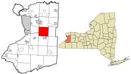 Location in Erie County and  New York.