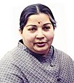 Former Chief Minister of Tamil Nadu J Jayalalithaa in 1994