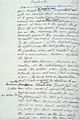 Handwritten manuscript of Frankenstein.
