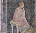 Fresco depicting a seated woman, from the Villa Arianna at Stabiae, Naples National Archaeological Museum (17393152265)
