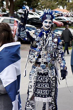 Geelong FC's one-man cheer squad