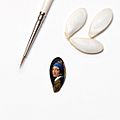 Girl with a Pearl Earring by J.Vermeer on pumpkin seeds