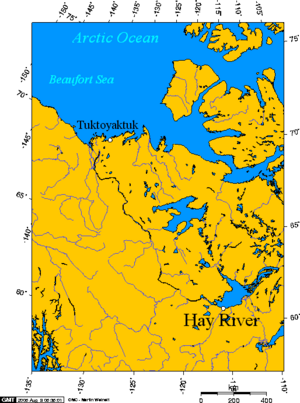 Hay River connection to the Arctic Ocean