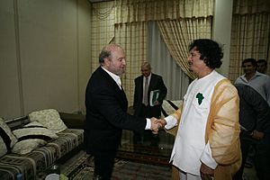 Hernando de Soto and Muammar Gaddafi