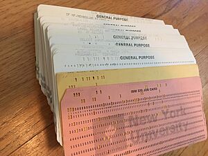 IBM keypunch deck for Cobol student program at New York University 1979