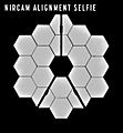 JWST Nircam alignment selfie labeled