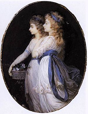 Jean-Urbain Guérin - Georgiana, Duchess of Devonshire, with Lady Elizabeth Foster - WGA10966