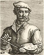 Johannes Wierix (Attr.) – Portrait of Pieter Coecke van Aelst
