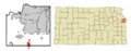 Johnson County Kansas Incorporated and Unincorporated areas Spring Hill Highlighted