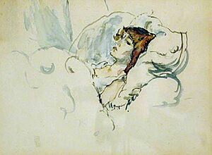 Jules Pascin - Hermine in bed
