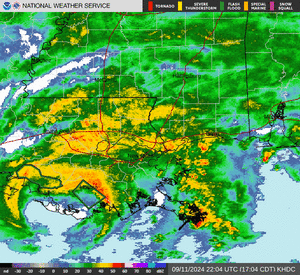 KHDC loop of Hurricane Francine landfall