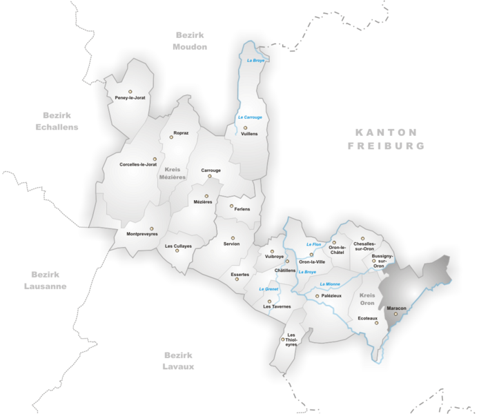 Karte Gemeinde Maracon