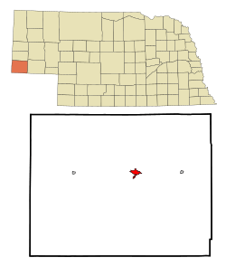 Location within Kimball County and Nebraska