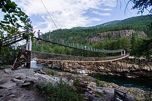 Kootenai Falls Swinging Bridge