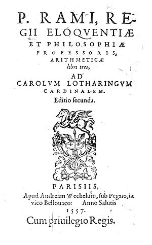 La Ramée - Arithmeticae libri tres, 1557 - 106004