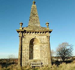 Macrae Monument, Monkton, South Ayrshire, Scotland. From the south