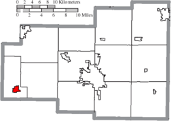 Location of Spencerville in Allen County