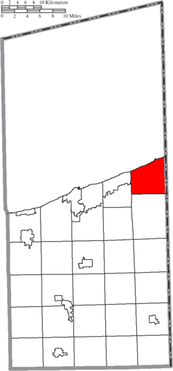 Location of Conneaut in Ashtabula County