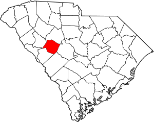 Map of South Carolina highlighting Saluda County