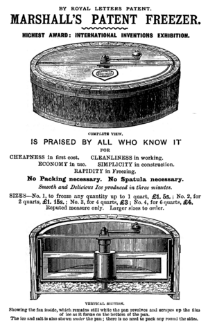 Marshall's patent freezer