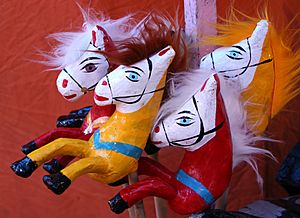 Mexican paper mache horses 02