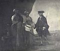Mir Jafar and his son Miran delivering the Treaty of 1757 to William Watts