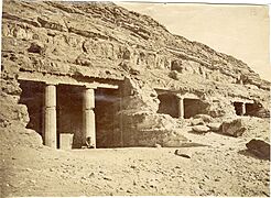 Miscellanea, Beni Hasan, Necropoli rupestre, F. Bonfils, photo 2 of 4 - Archivio fotografico Museo Egizio, Turin INV07 003