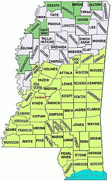 Mississippi counties map Katrina disaster areas